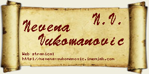 Nevena Vukomanović vizit kartica